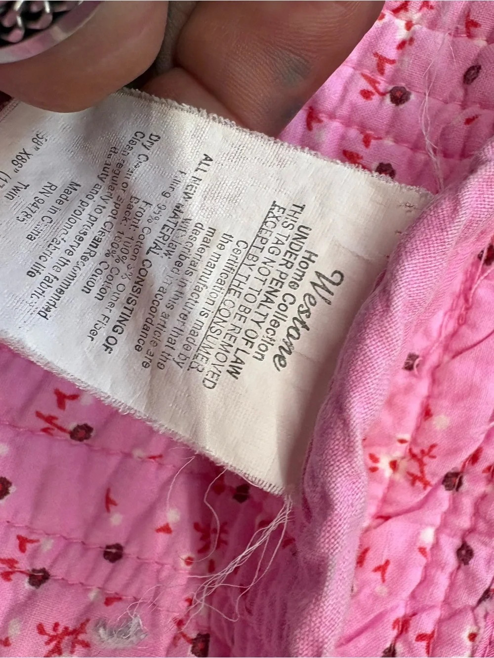 Pink Floral Quilt